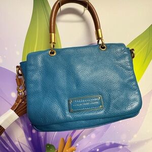 Marc Jacobs Teal Leather Shoulder Bag